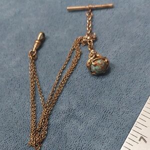 Prince Albert Type Watch Chain And Fob, Gold Filled, S.O.B & CO.